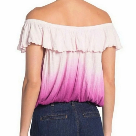 Free People Cora Lee Ombre Off-the-Shoulder Top Size XS - Picture 2 of 8